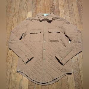 Tentree Colville Quilted Overshirt/Shacket, Men's Medium, Tan
